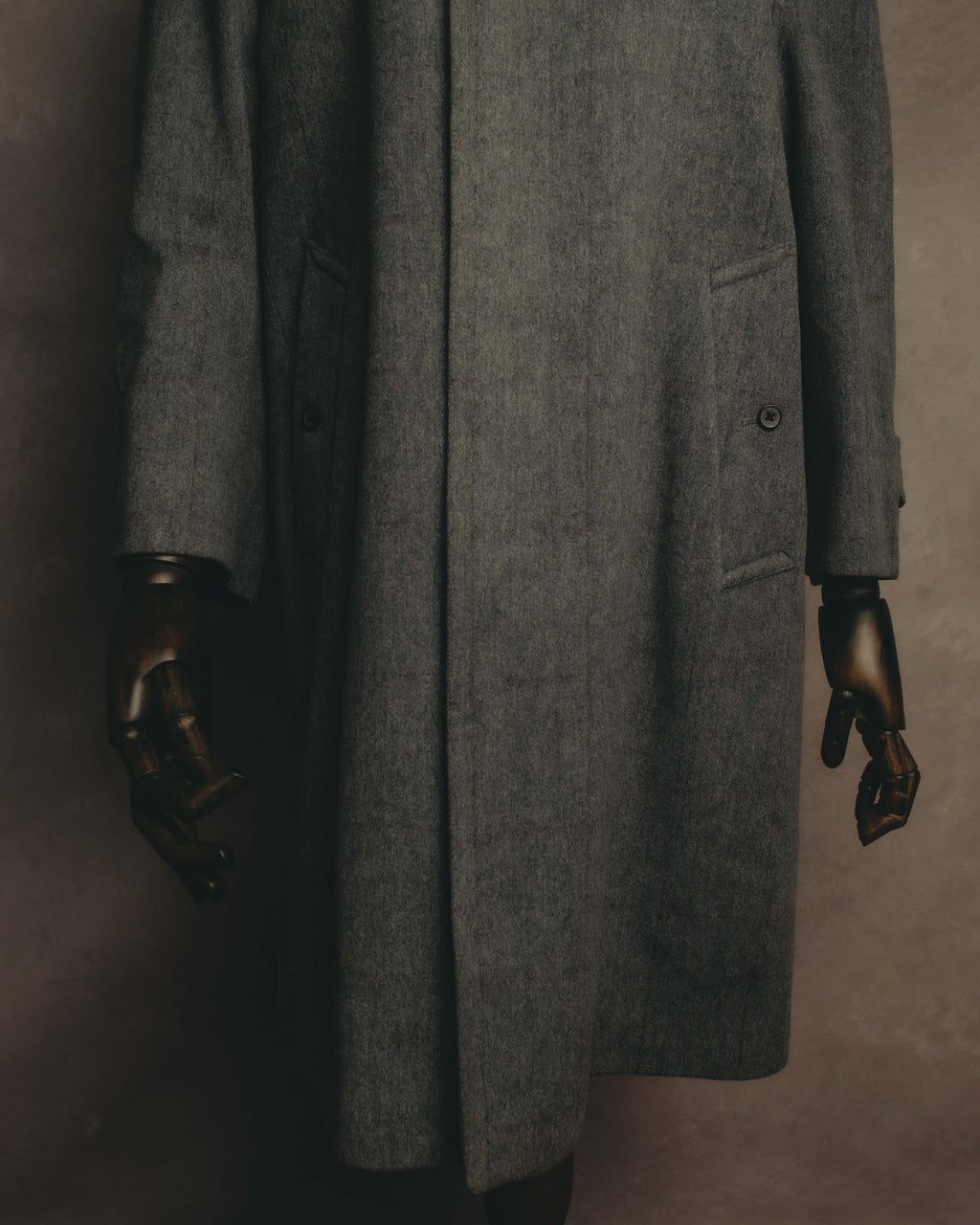 “Burberrys” 80’s Bedford wool balmacaan coat