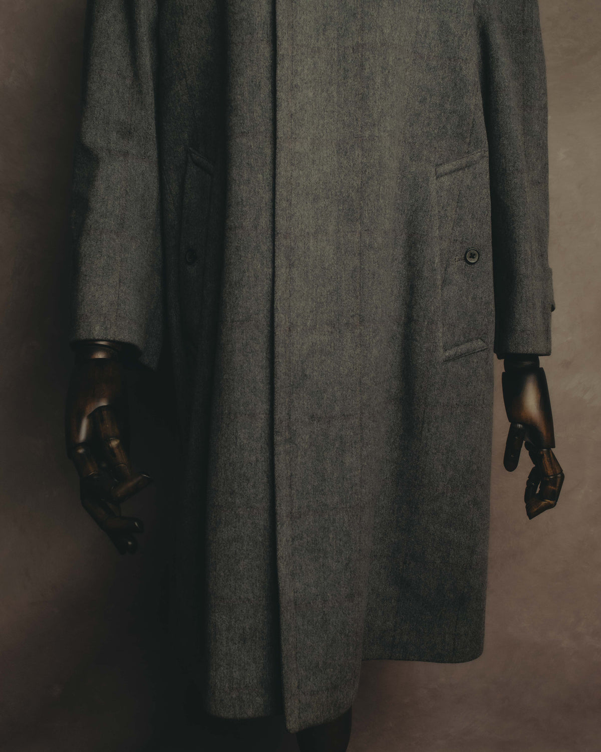 “Burberrys” 80’s Bedford wool balmacaan coat