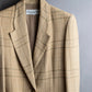 "Christian Dior" Glen check pattern beautiful shape tailored jacket