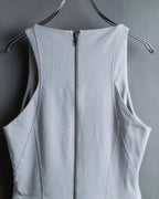 “Helmut Lang” Asymmetry designed v neck one piece
