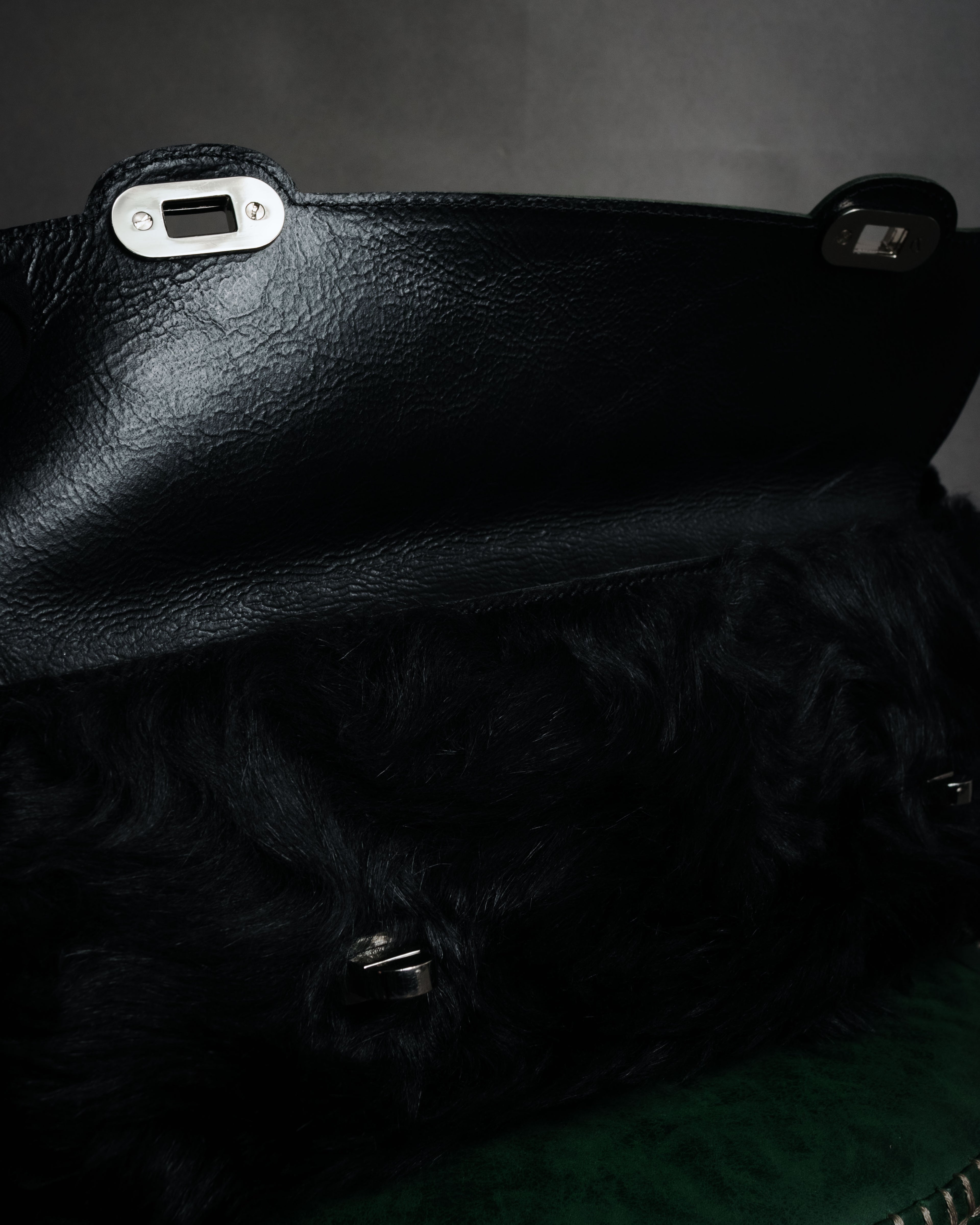 "MARNI" 2011 winter edition shearling fur shoulder bag