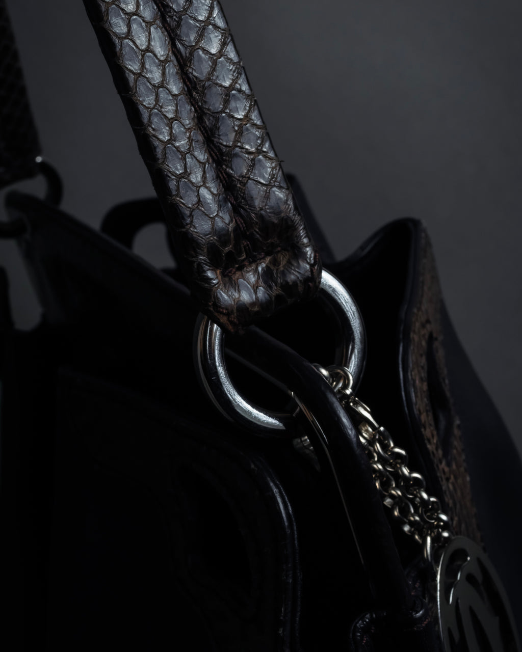 "Cartier" Marcello de Cartier python leather combination bag