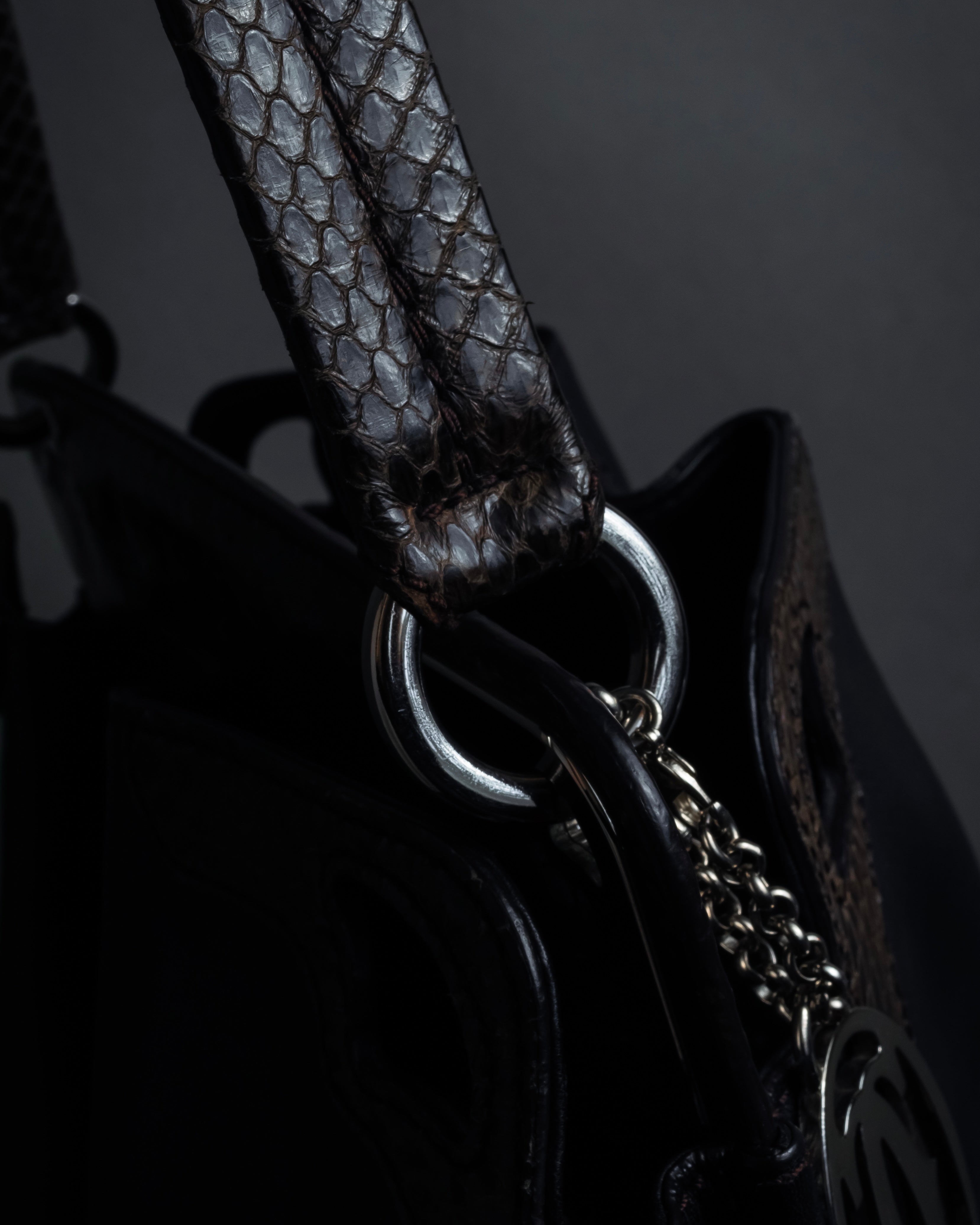 "Cartier" Marcello de Cartier python leather combination bag