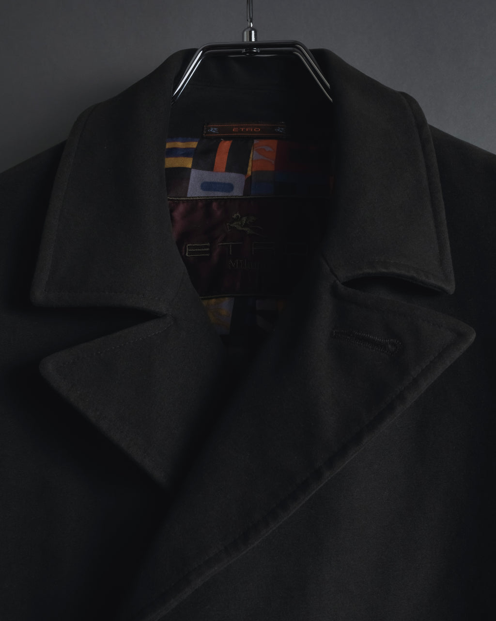 "ETRO" 08AW graphic-lined double-breasted coat
