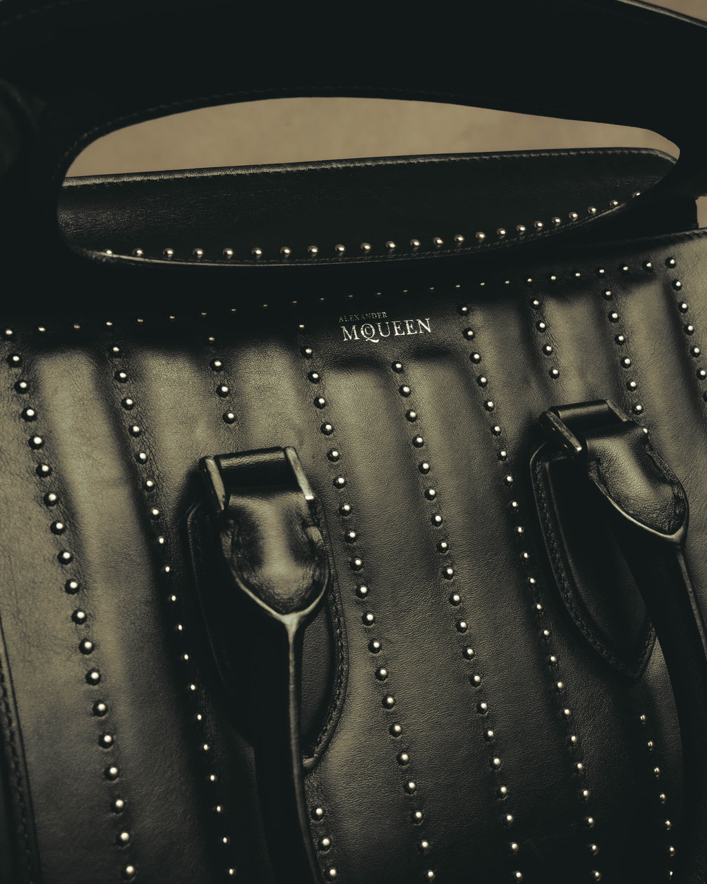 -SPECIAL- “Alexander McQueen” 2010's Studded leather Mini Heroine bag