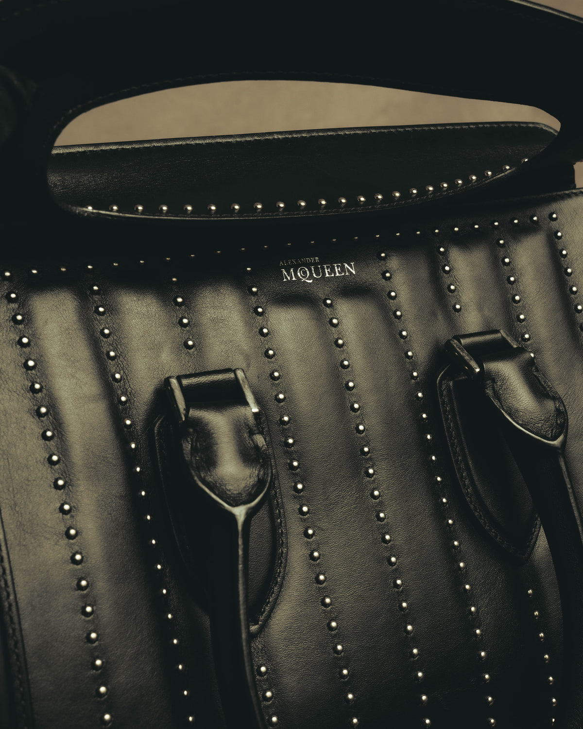 -SPECIAL- “Alexander McQueen” 2010's Studded leather Mini Heroine bag