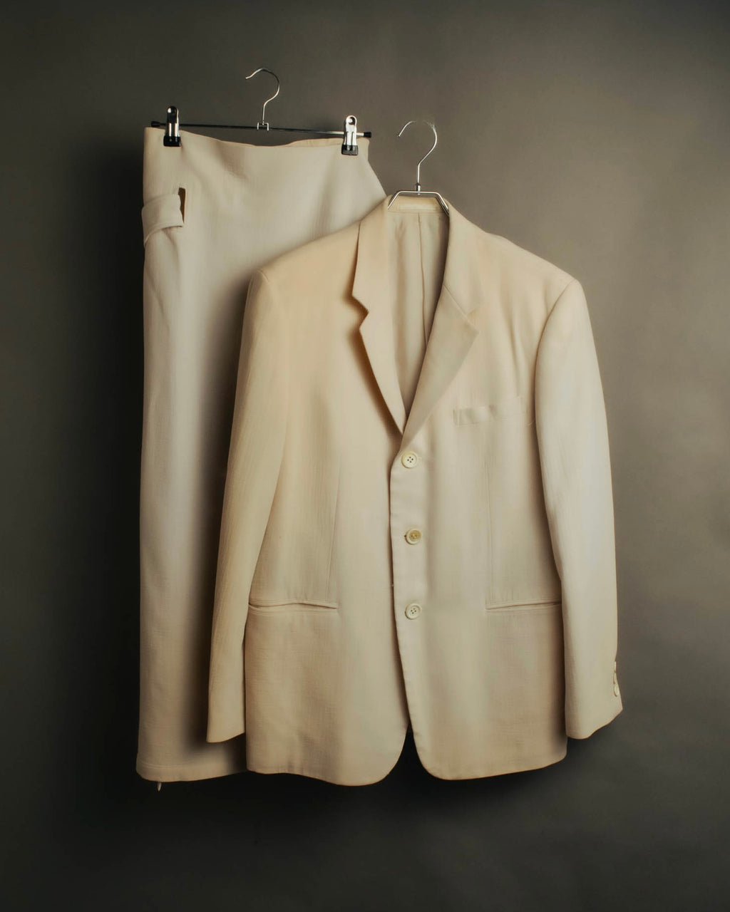 "Y's" 80's-early 90's Relaxed tailored wool skirt suit