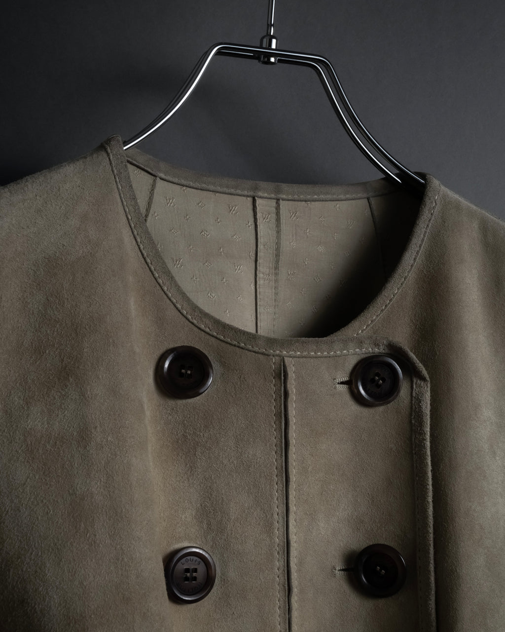 "LOUIS VUITTON" 00's Marc Jacobs period double-breasted suede coat