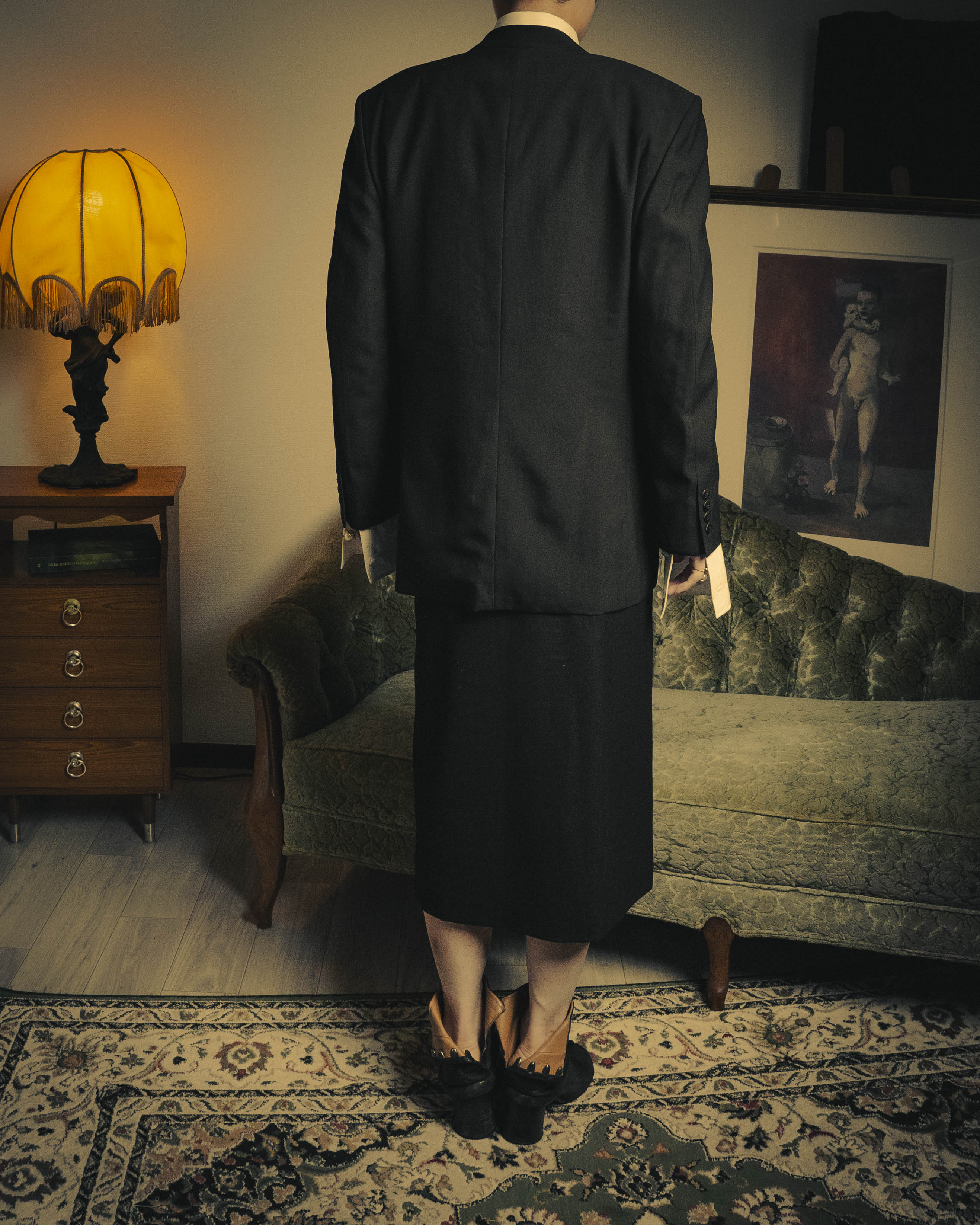 -SPECIAL- “Christian Dior MONSIEUR” 80’s-90’s satin peak-lapel tuxedo jacket