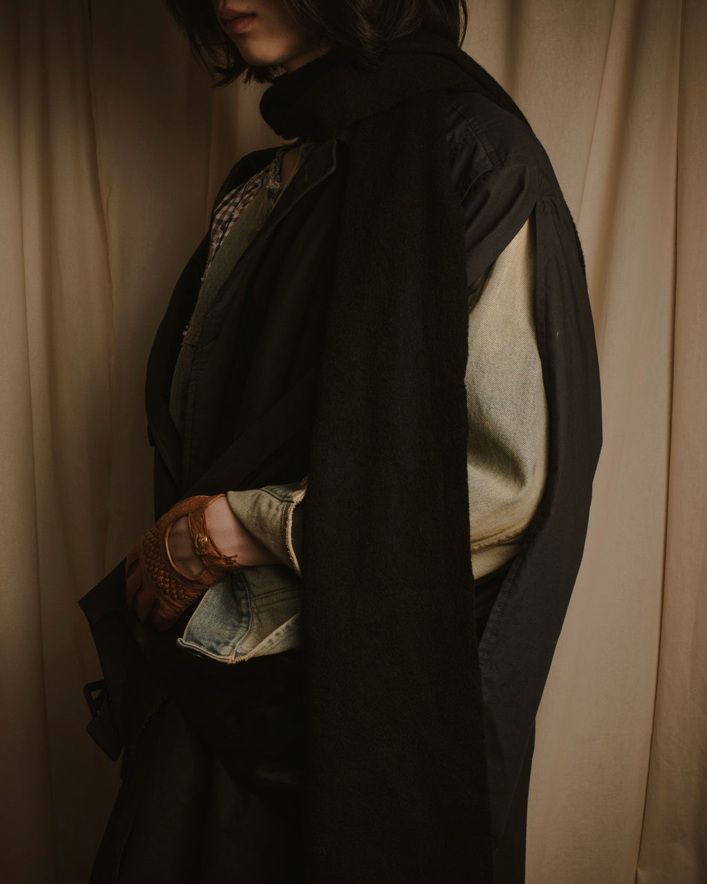 -SPECIAL- "Maison Margiela" 20SS Denim jacket Docking design coat