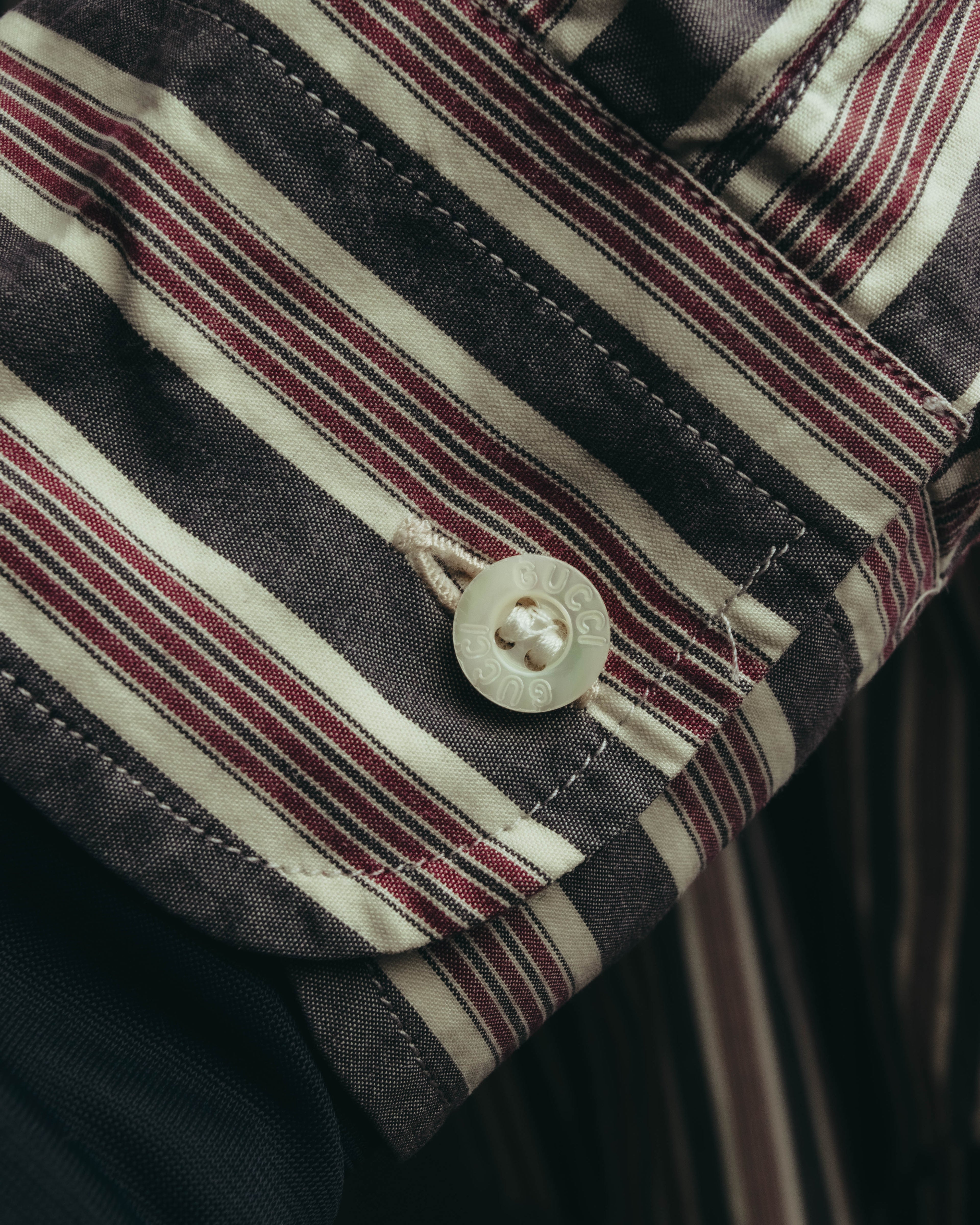 "GUCCI" 90's-00's Striped cotton button-down shirt