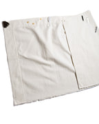 CÉLINE by Phoebe Philo/ Metal Hook Detail Denim Wrap Skirt White