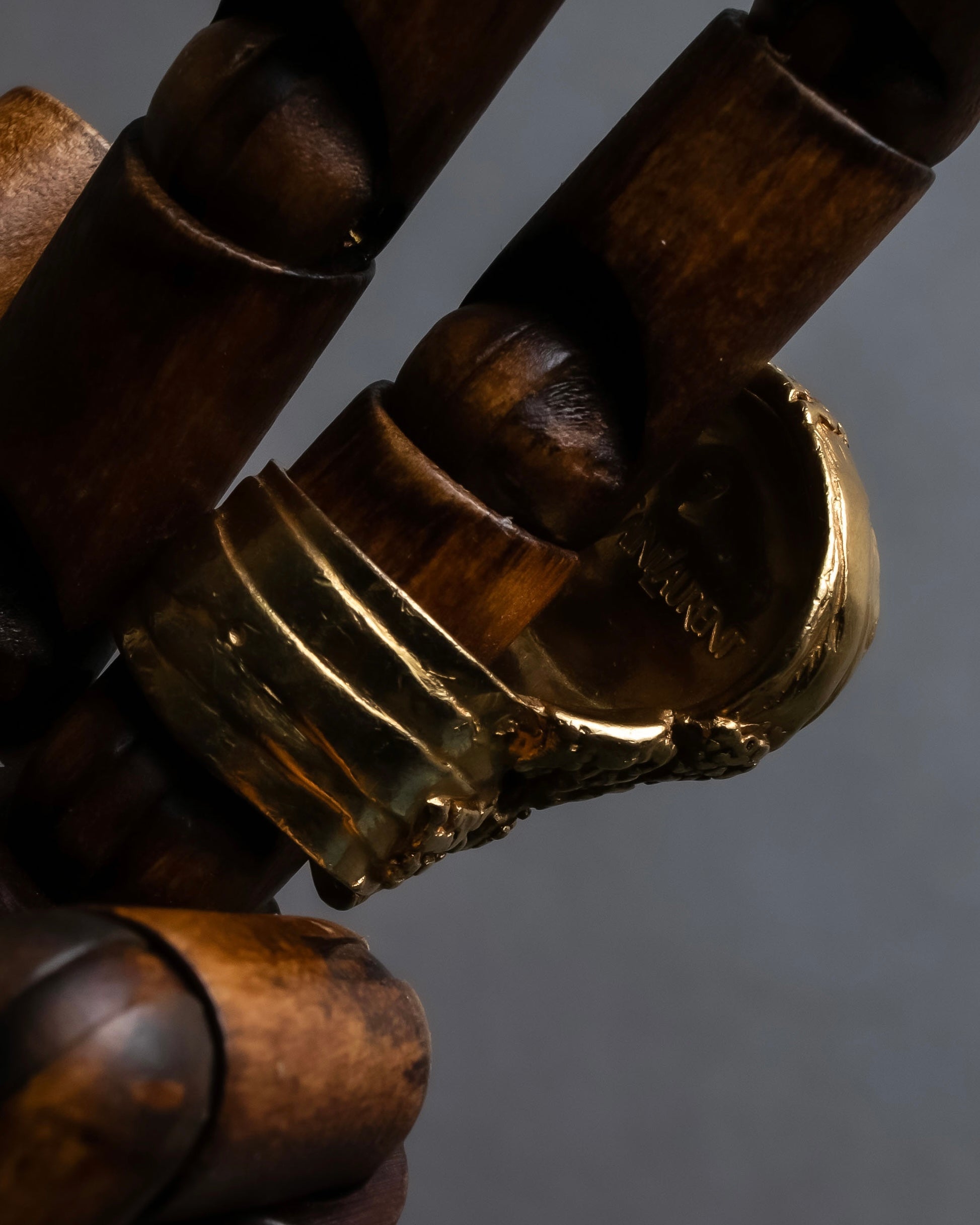 "YVES SAINT LAURENT" Treasure box style turquoise artillery ring