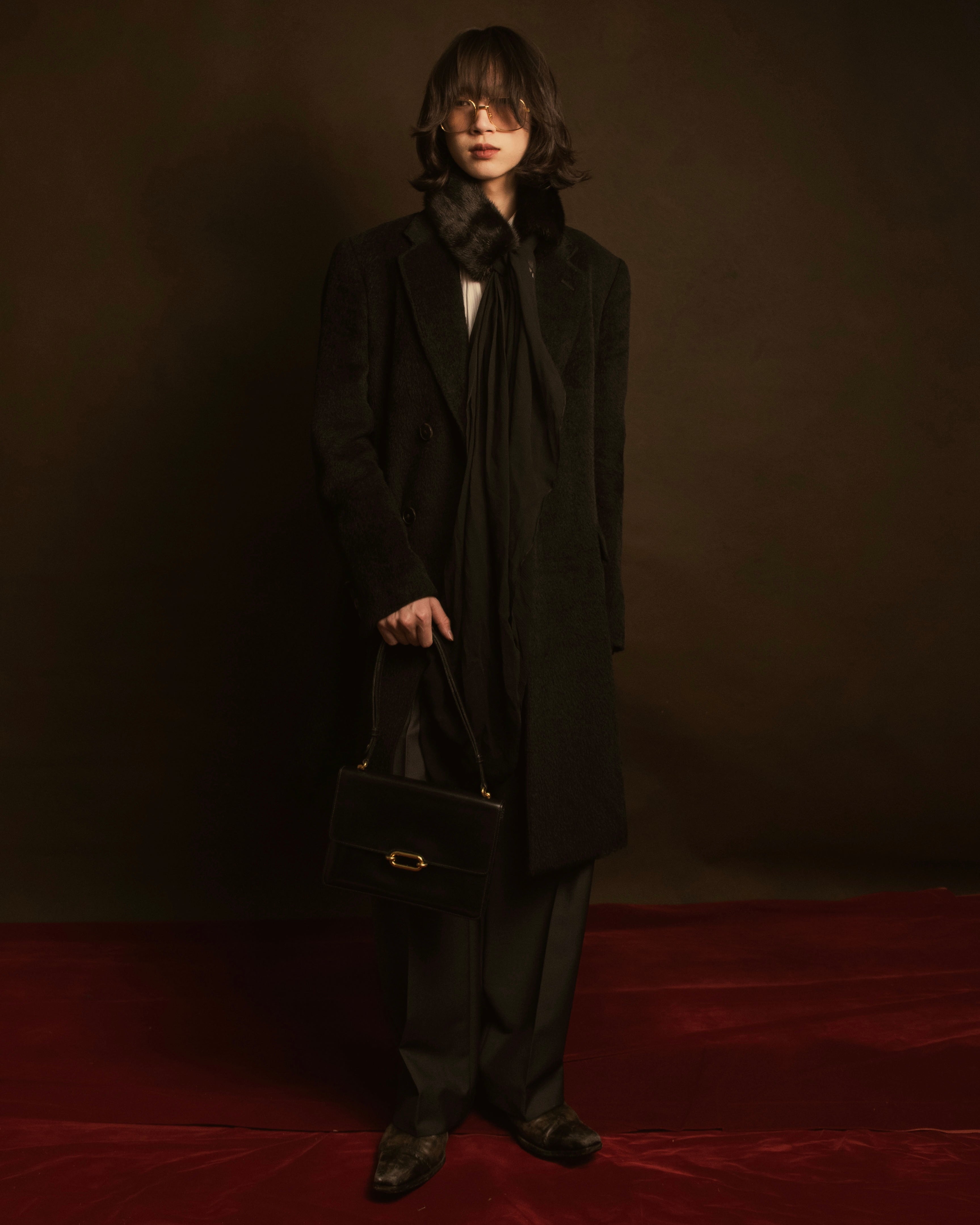 –SPECIAL– "GUCCI" 09-12’s Classically tailored llama-blend Chesterfield coat