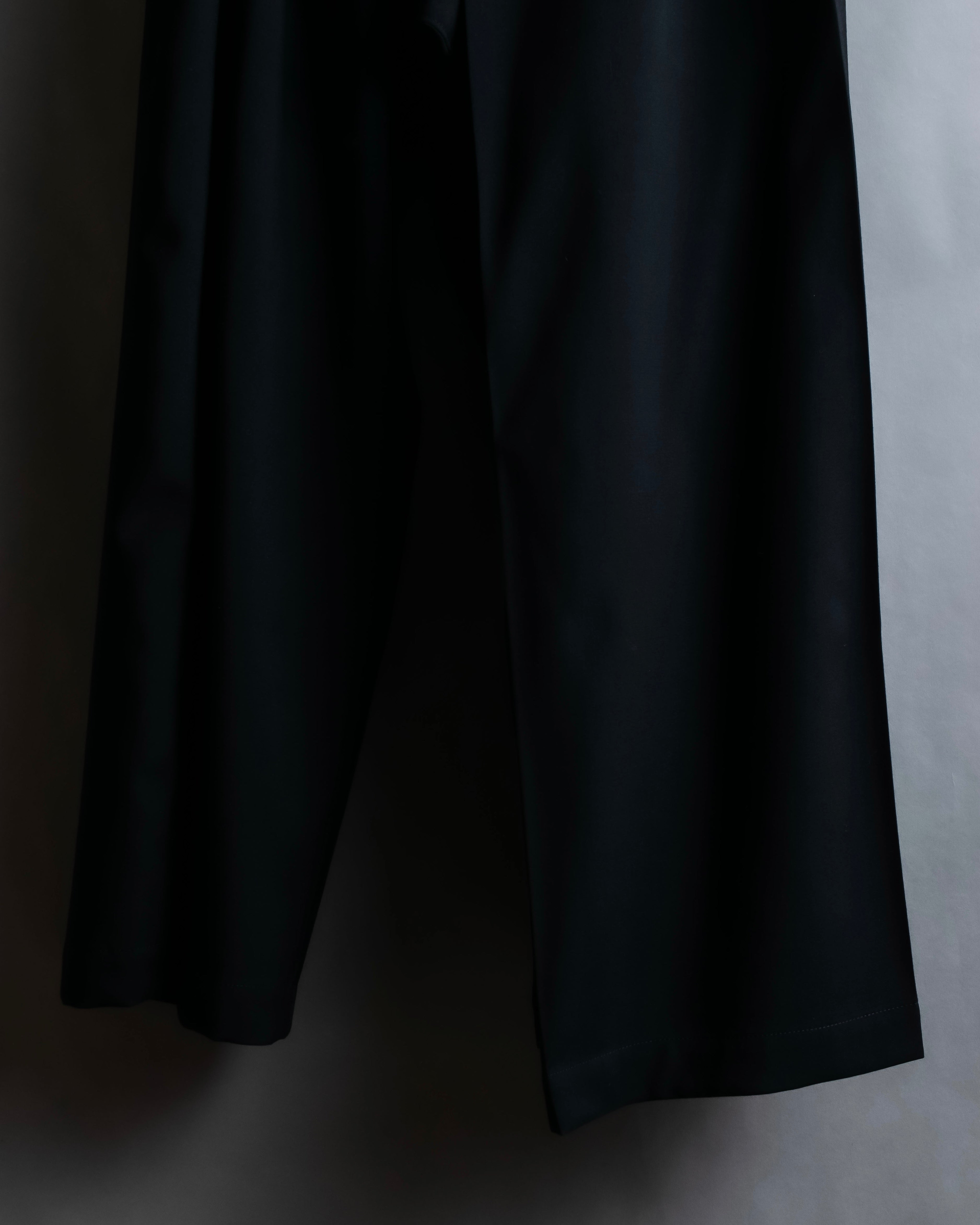 "YOHJI YAMAMOTO +NOIR" Asymmetrical slit sarouel slacks