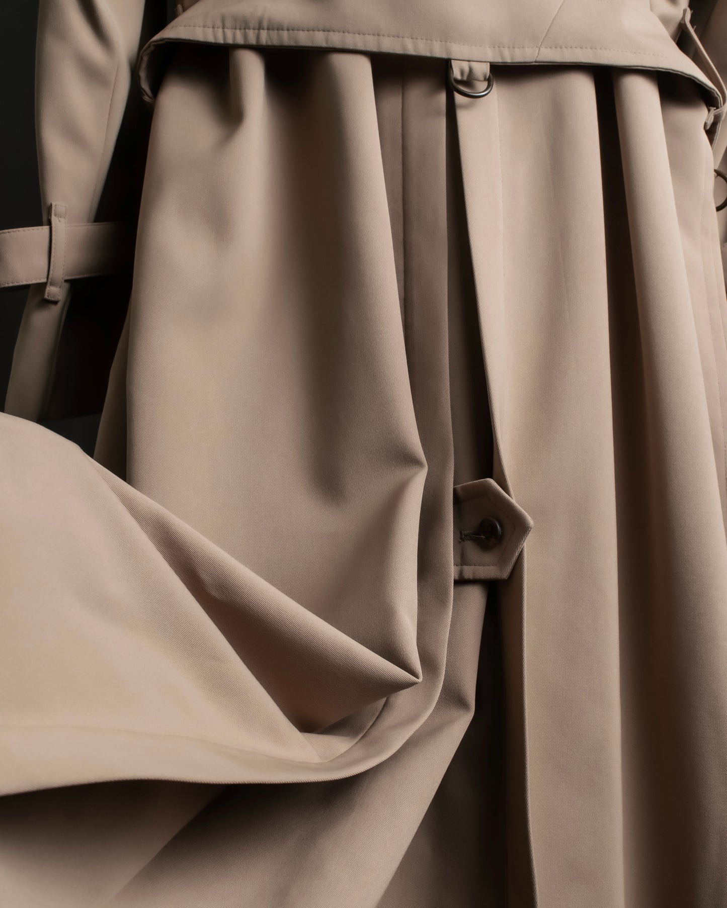 "BURBERRY" Military detail belted maxi length trench coat