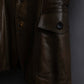 "GUCCI" Oversized calf leather tailored jacket