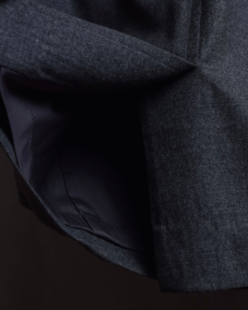 "HERMES" Margiela period semi-flared wool skirt