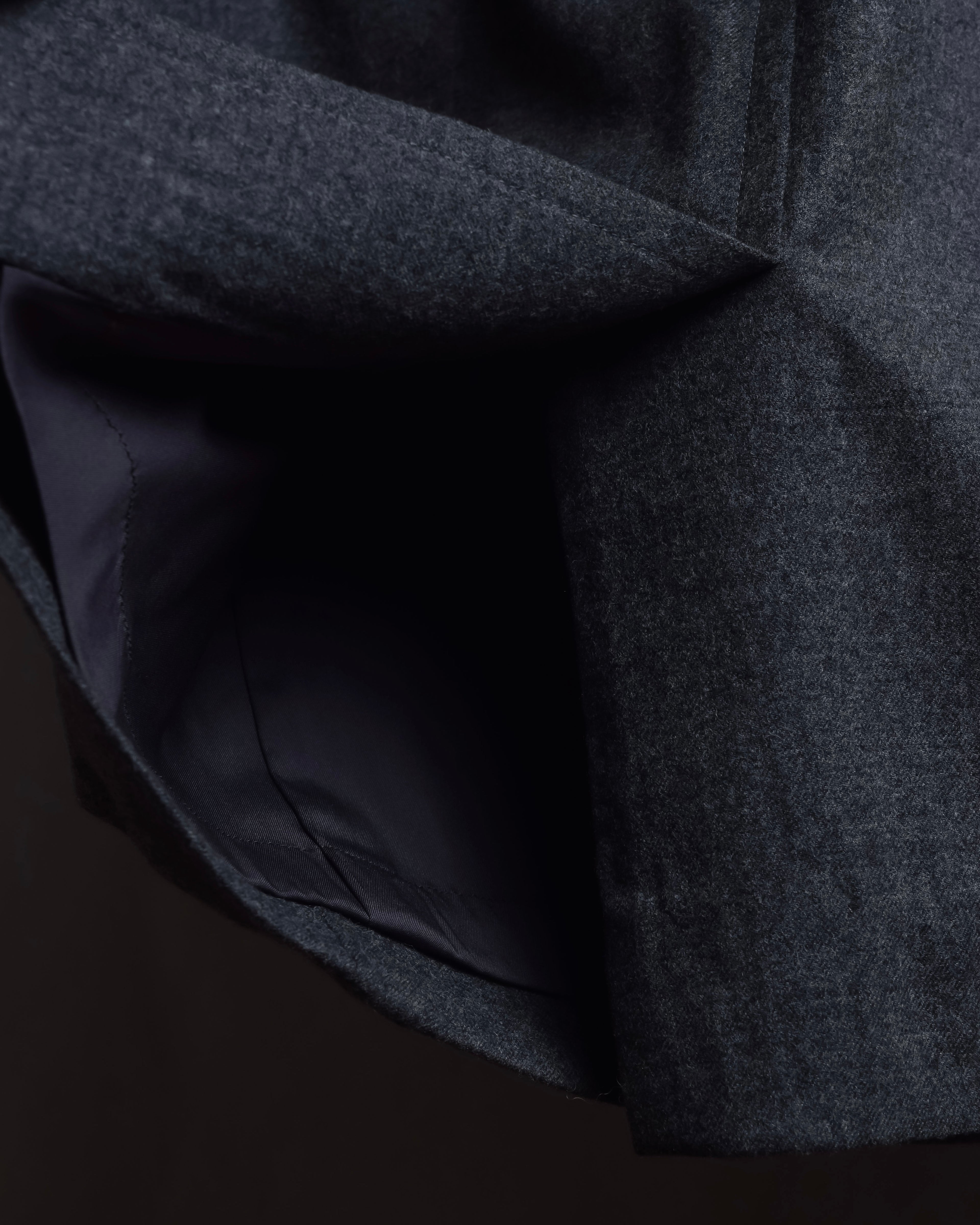 "HERMES" Margiela period semi-flared wool skirt