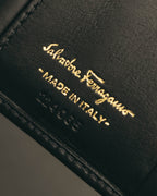 "Salvatore Ferragamo" 80's-90's Classic calf leather wallet