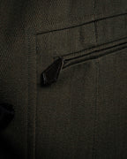 -SPECIAL- "HERMES" 90's Military-inspired zip design tailored jacket