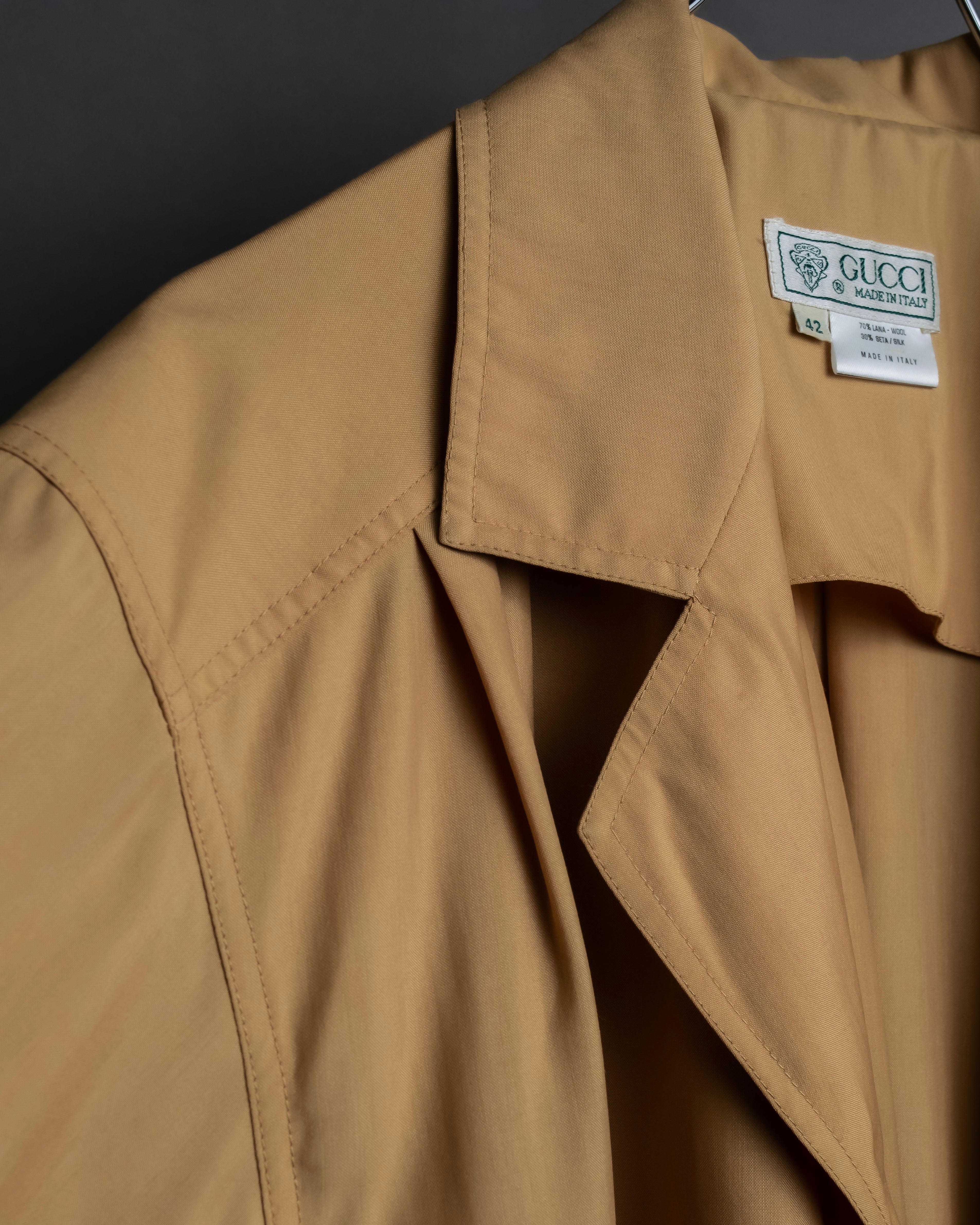 "GUCCI" silk blended shirt jacket