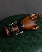 "Dior" Pearl＆gold stud design leather brace