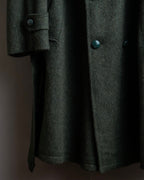 Vintage deep green colour military long coat