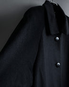 "BALMAIN" Raglan sleeve 100% cashmere stand collar coat