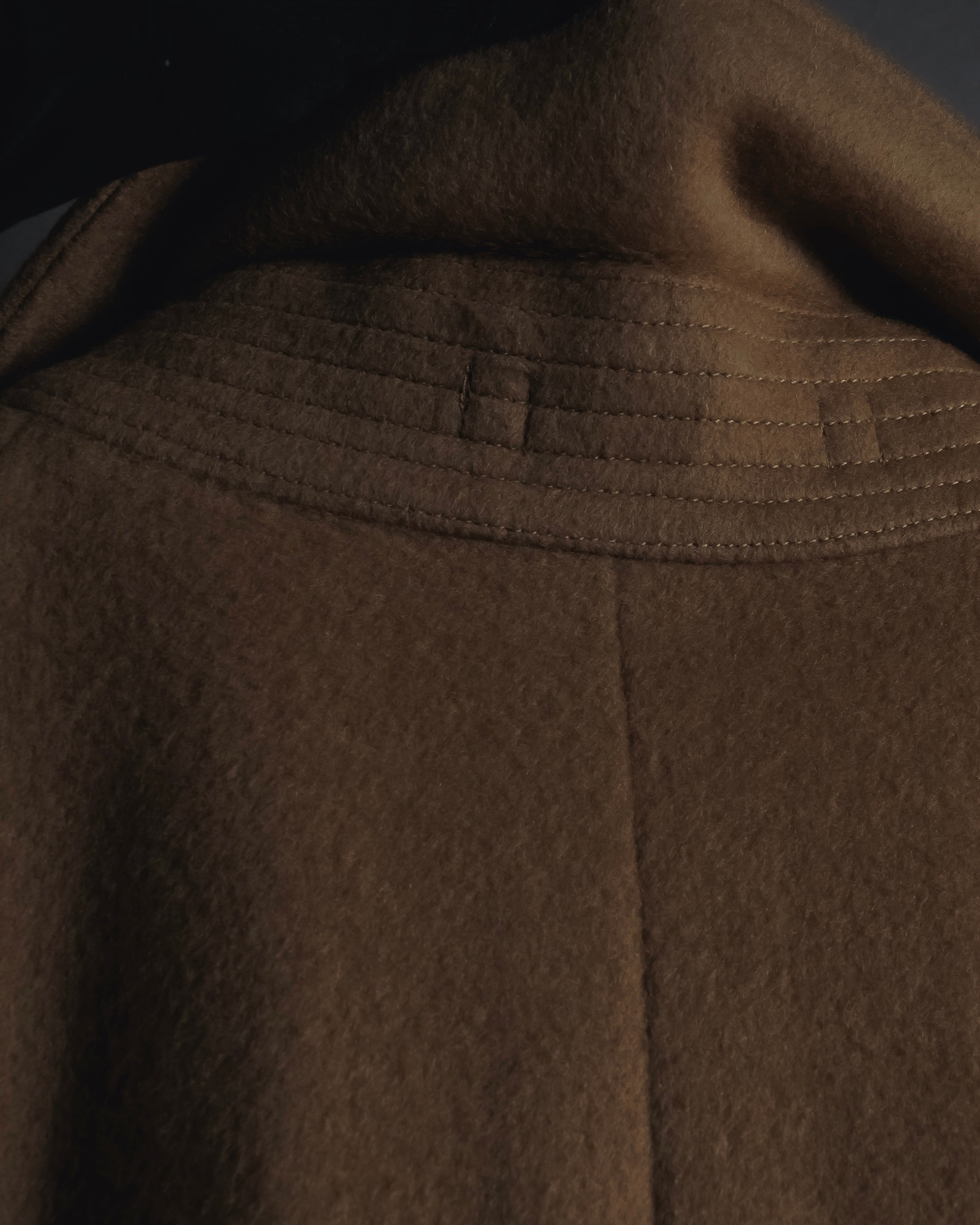 "BURBERRYS" 80’s-90’s Fly-front wool cashmere coat