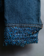 “D&amp;G” Tweed attached bijou button denim jacket