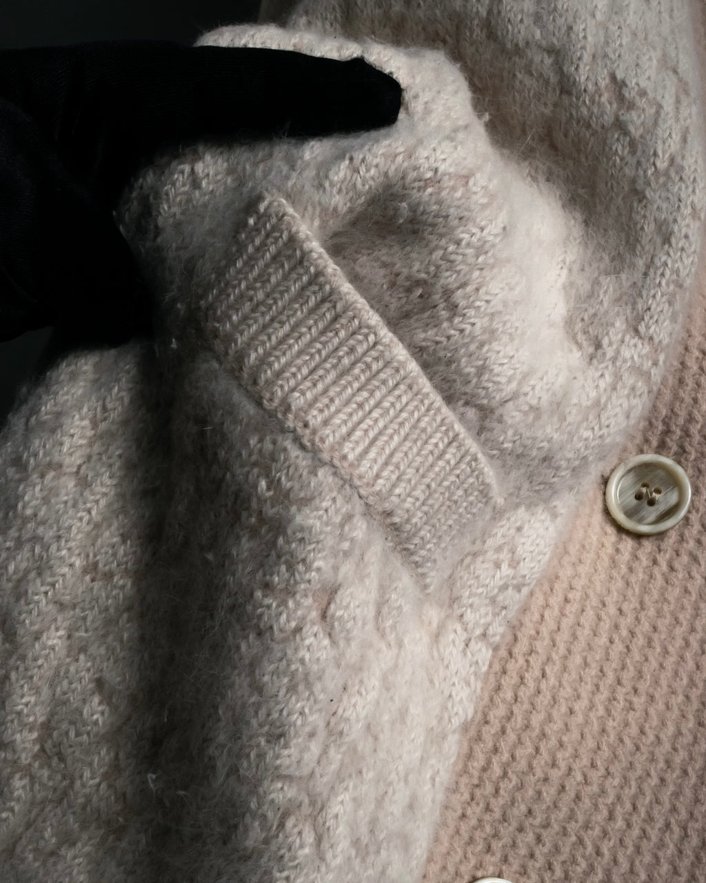 "Chloe" Angora mix standing up long cardigan