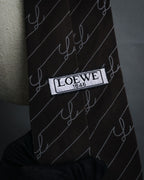 “LOEWE” 2000’s Script monogram silk tie