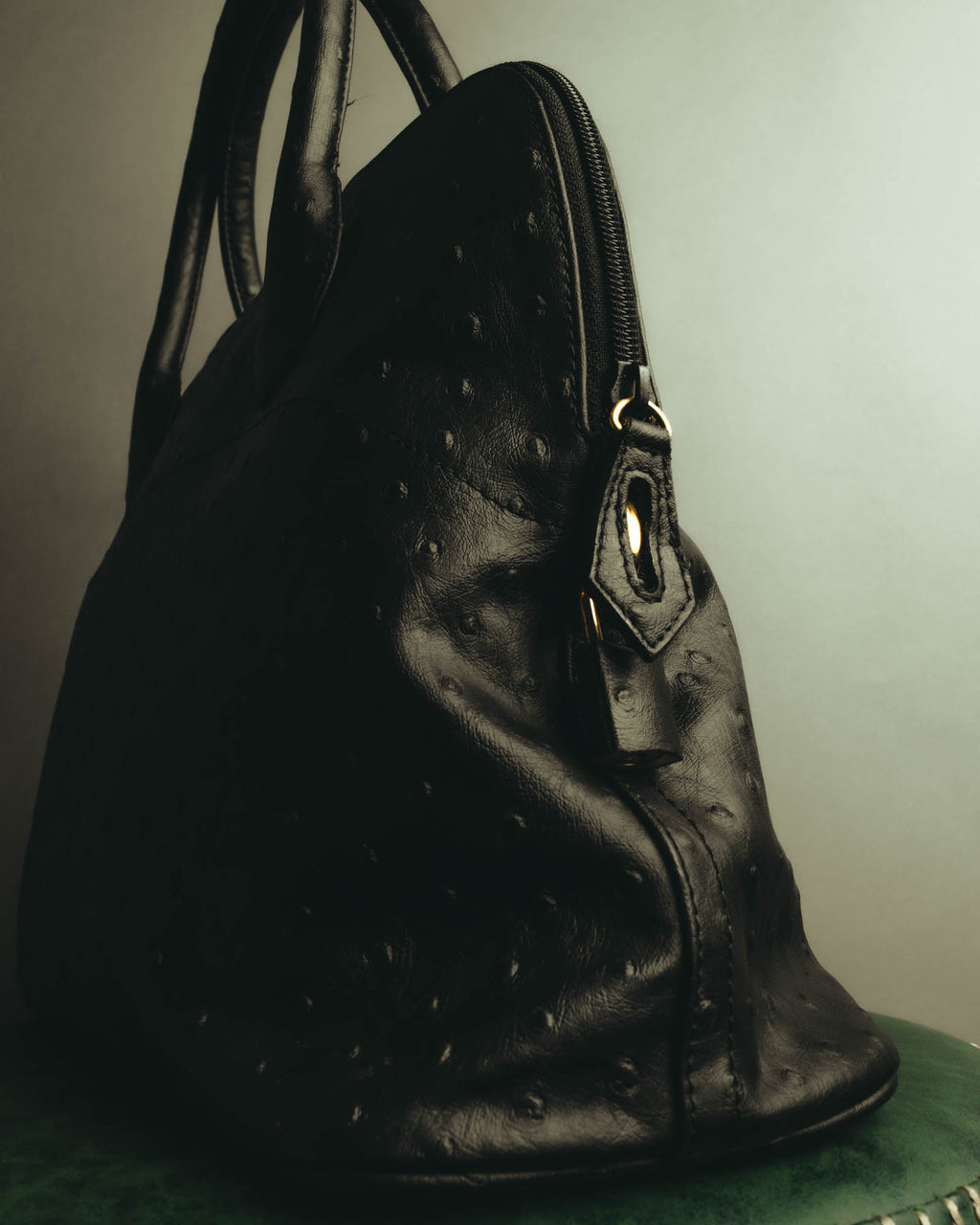“Pierre Cardin” 80’s-90’s Ostrich leather top handle bag