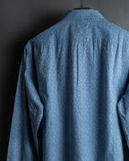 "HERMES" Saxe blue jacquard cotton shirt