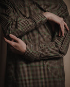 "Dries Van Noten" Longline windowpane check band collar shirt