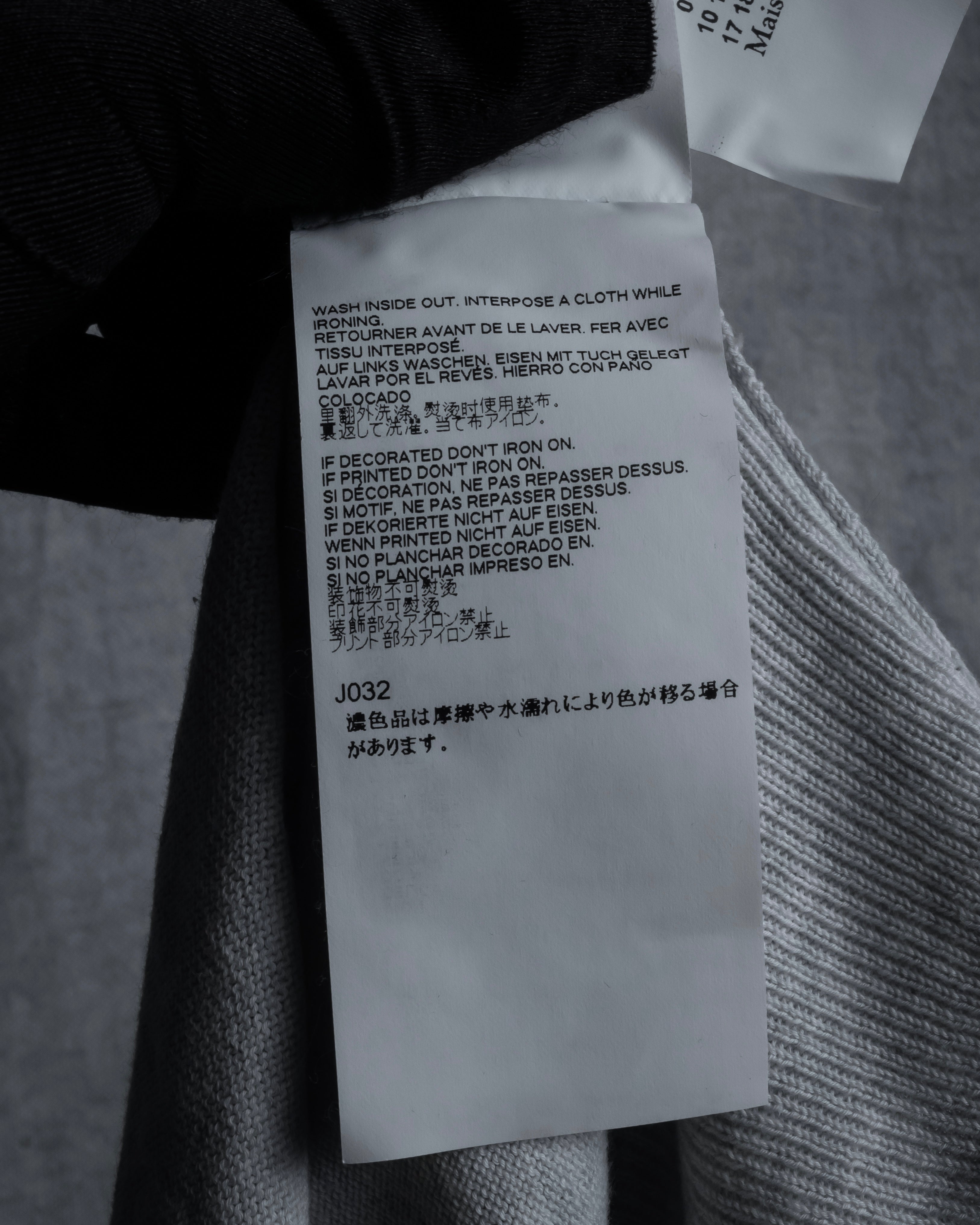 "Maison Margiela" 18SS elbow patch cotton v-neck knit