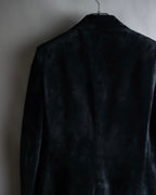 "GUCCI" Stitch design suede tailored jacket