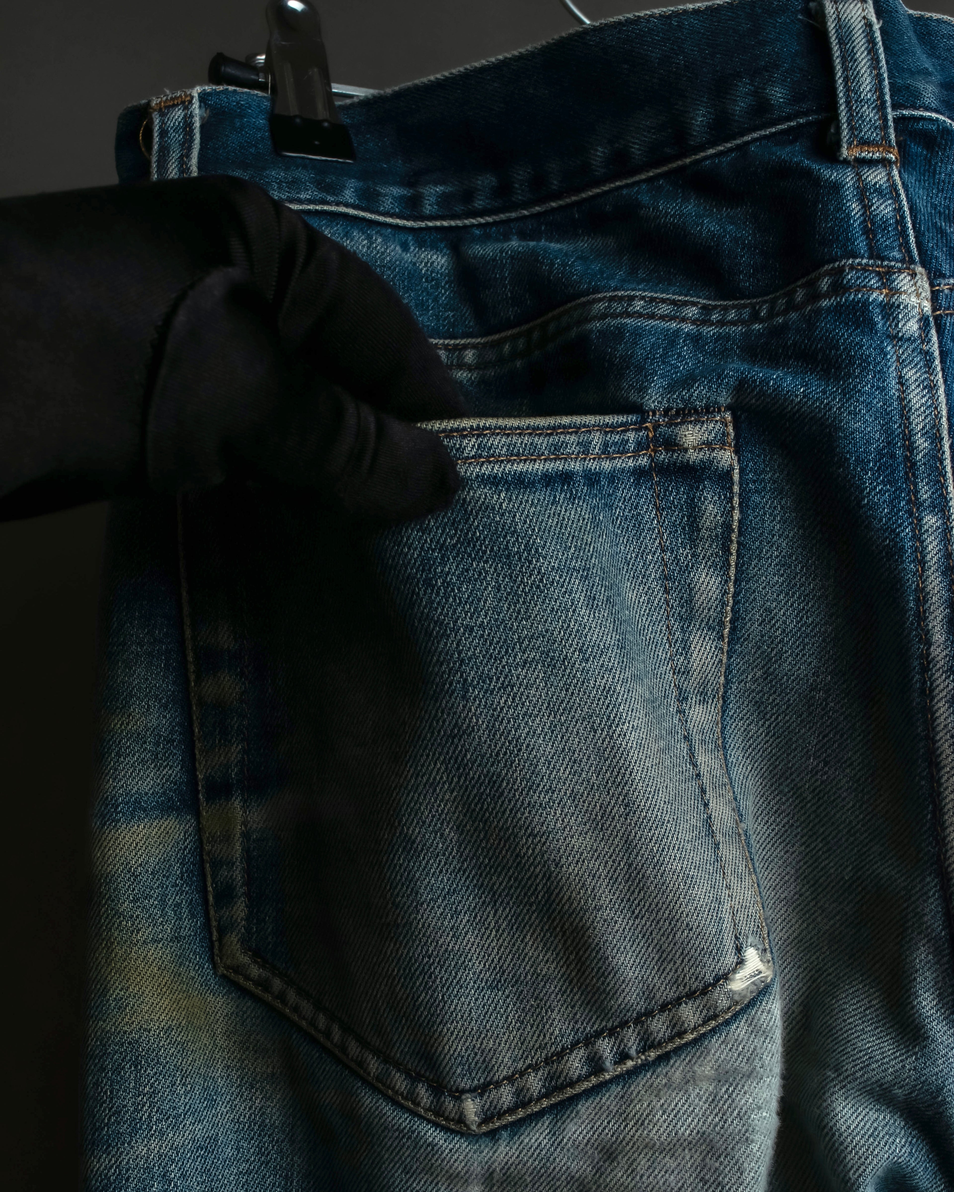 "GUCCI" Gradient fade design tapered denim