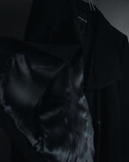 "GIORGIO ARMANI" Large collar draped lamb leather jacket