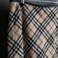 "BURBERRY" Nova check pattern leather piping design cropped skirt