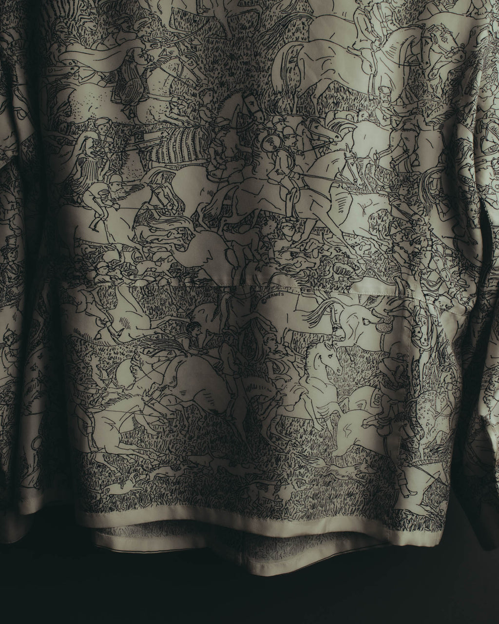 "Hermès" 70's-80's Scarf print shirt
