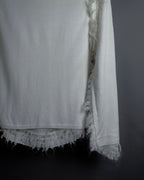 "COMME des GARCONS" 18AW layered mesh design fringe thick knit