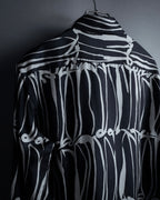 "GUCCI" Handwritten calligraphy pattern silk shirt