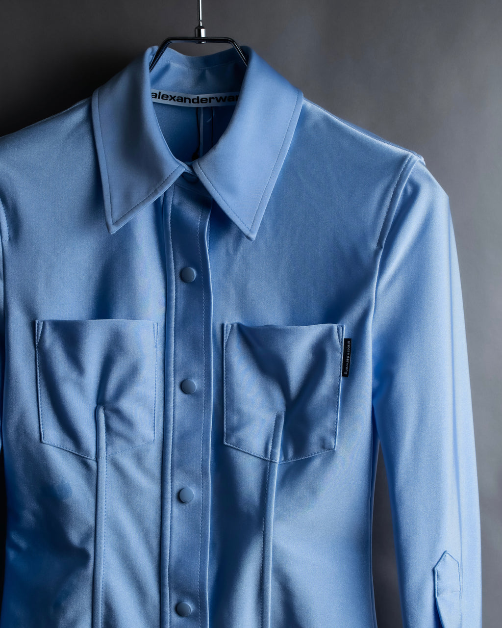 "ALEXANDER WANG" Three-dimensional cut design light blue shirt