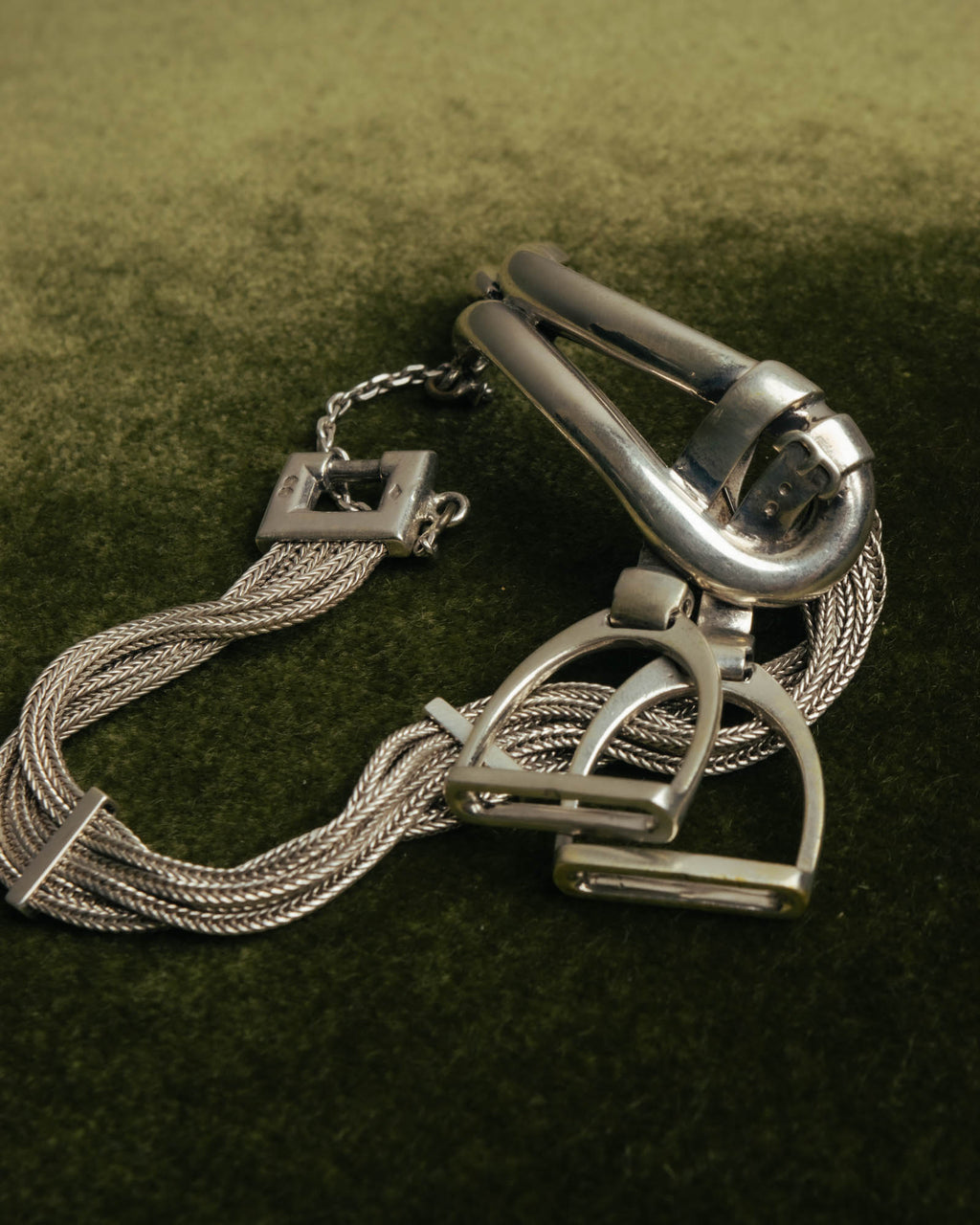 -SPECIAL- “HERMÈS” 70’s-90’s Étrier multi chain bracelet