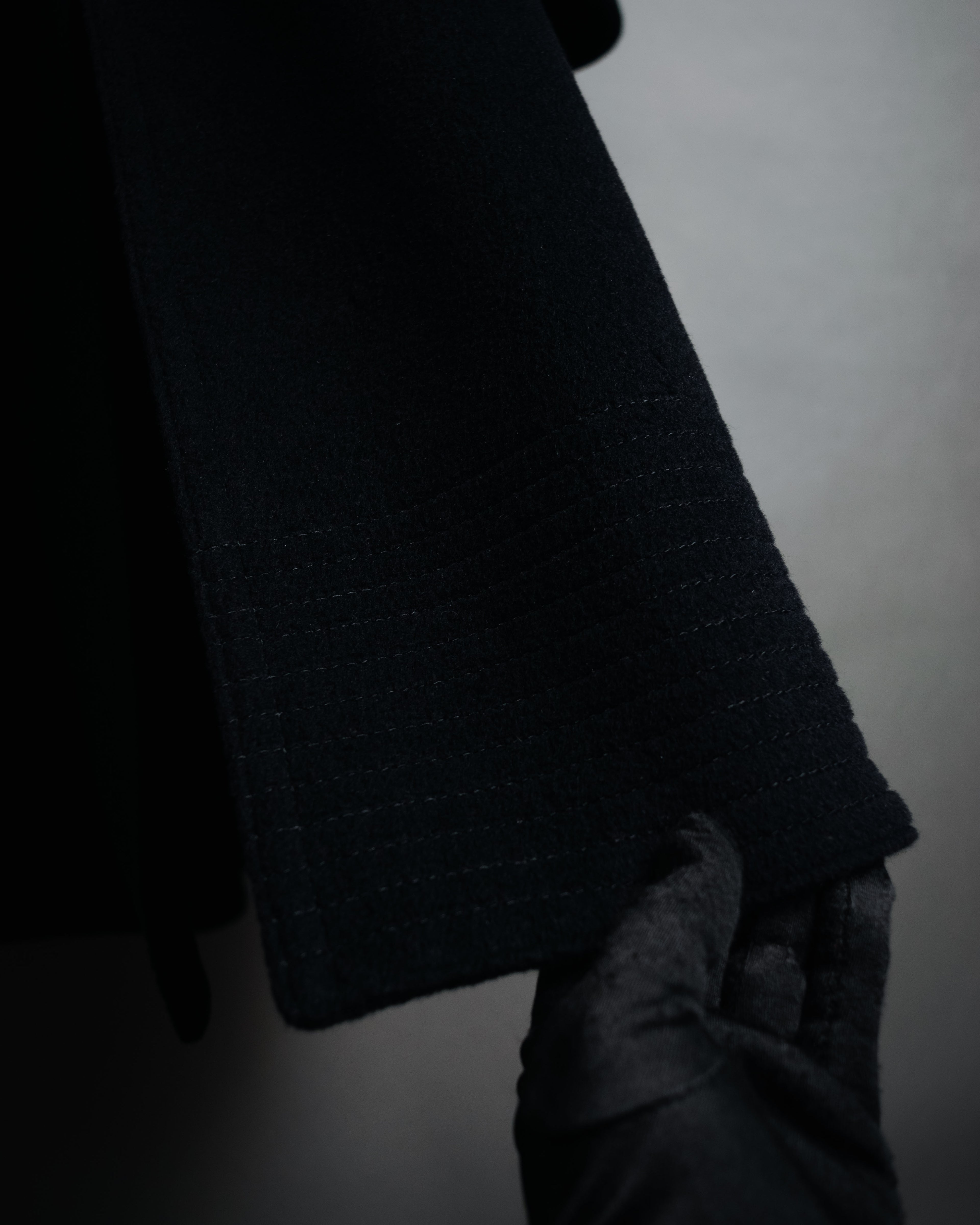 –SPECIAL– “Christian Dior” 80’s-90’s Angora blend sailor collar A-line coat