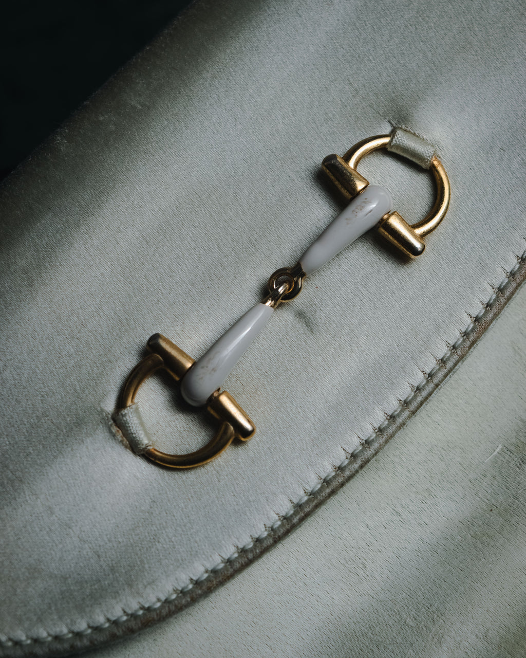 –SPECIAL– "GUCCI" 95-98’s Satin horsebit top-handle bag