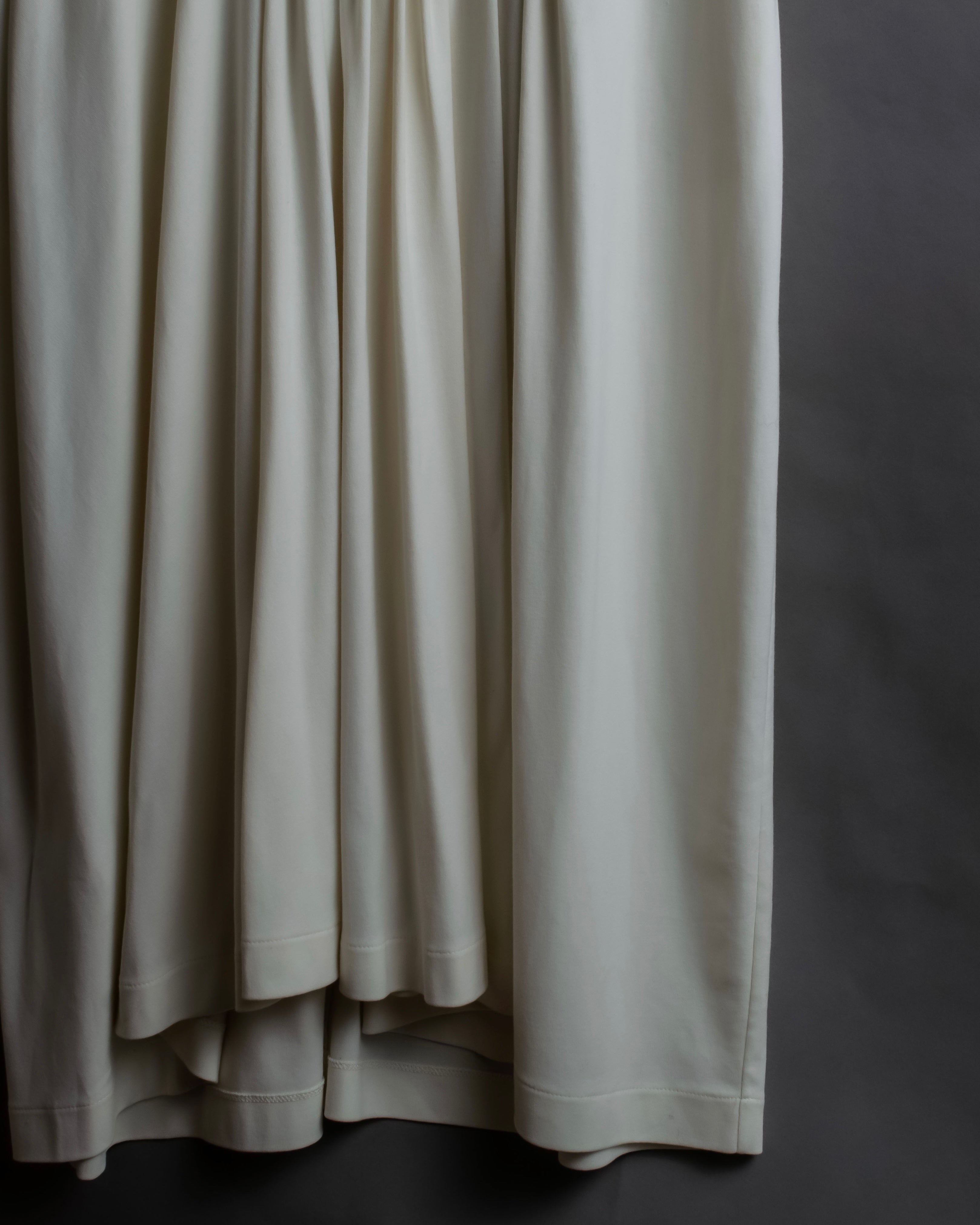 "JIL SANDER" Asymmetrical tuck gather detail long dress