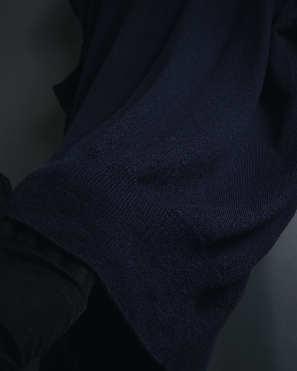 "Maison Margiela" Deconstructed arm-slit crewneck knit pullover